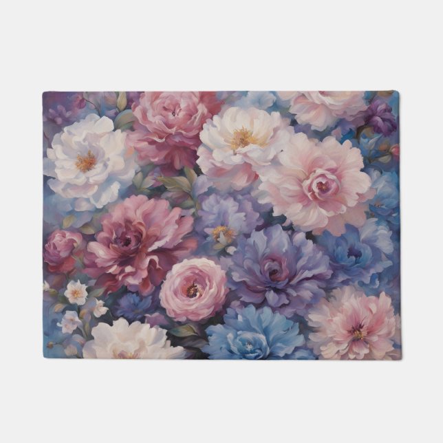 Whispy wildflower ontwerp deurmat (Voorkant)