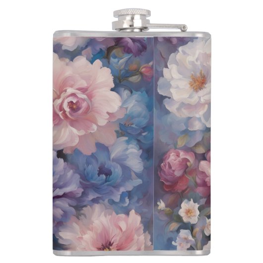 Whispy wildflower ontwerp heupfles (Achterkant)