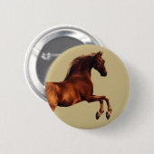 Whistlejacket horse by George Stubbs Ronde Button 5,7 Cm (Voorkant /achterkant)