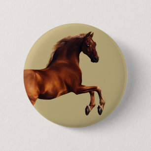 Whistlejacket paard door George Stubbs Ronde Button 5,7 Cm