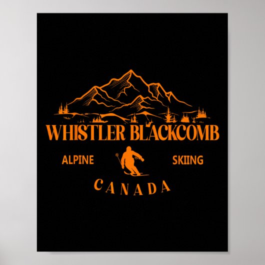 Whistler Blackcomb Canada Ski Resort Rocky Mountai Poster (Voorkant)