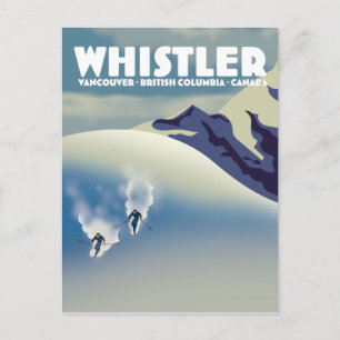 Whistler British Columbia Canada Ski Briefkaart