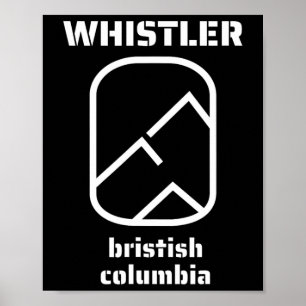 Whistler British Columbia Canada Skiën Snowboardi Poster