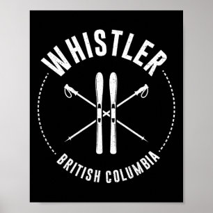 Whistler British Columbia. Canadese berghuid Poster