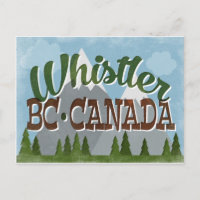 Whistler Canada Fun Retro Snowy Mountains