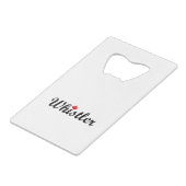 Whistler Canada Script Texte Petite feuille d'érab (Dos Angle)