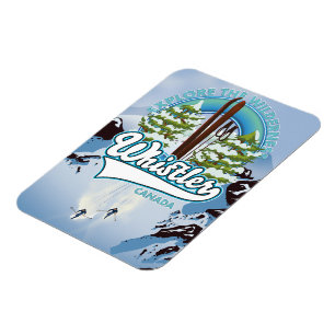 Whistler Canada ski reisposter. Magneet