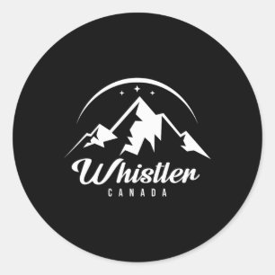 Whistler Canada Skigebied Snowboarden Ronde Sticker