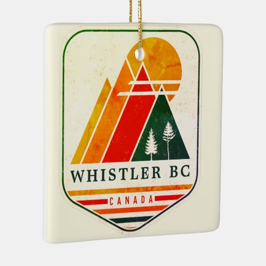  Whistler Canada Skisouvenir jaren 80 Keramisch Ornament (Rechts)
