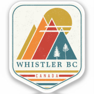 Whistler Canada Skisouvenir jaren 80 Sticker