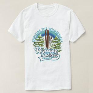 Whistler Canada, verken de wildernis, ski logo T T-shirt