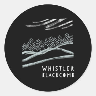 Whistler Ski Snowy Berghelling Ronde Sticker