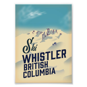 Whistler,Vancouver Brits-Columbia ski-poster Foto Afdruk