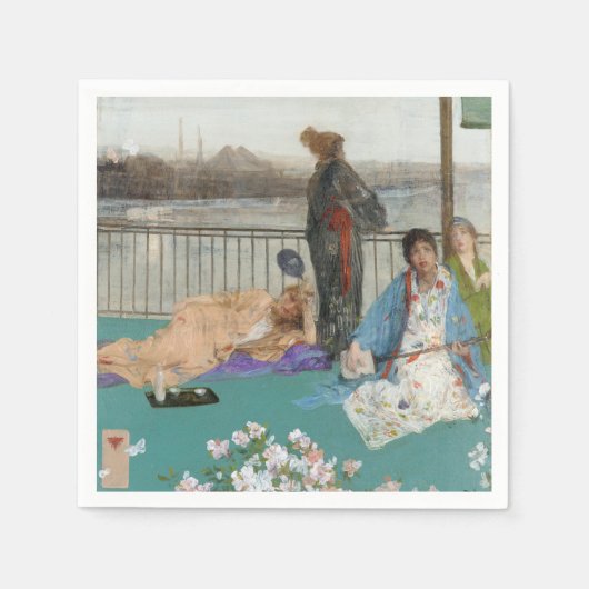 Whistler - Variaties in vleeskleur en groen Servet (Voorkant)