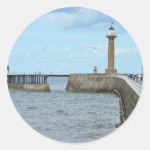 Whitby in North Yorkshire, Engeland. Ronde Sticker