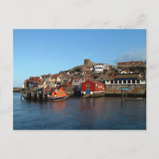 Whitby met oud Lifeboot huis Briefkaart