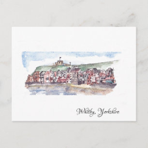 Whitby, Yorkshire waterverf briefkaart