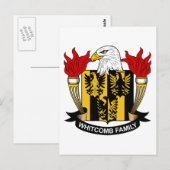 Whitcomb Family Crest Briefkaart (Voorkant / Achterkant)