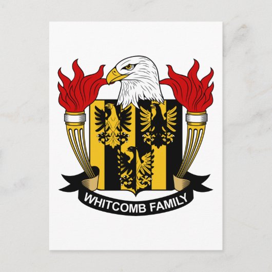 Whitcomb Family Crest Briefkaart (Voorkant)