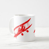 White 11 oz Classic Mok  vliegtuigdecor (Voorkant links)