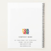 White 2026 Calendar Business Logo QR Code Planner (Achterkant)