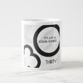 White 30 decade Birthday Extra Grote Mok (Voorkant)