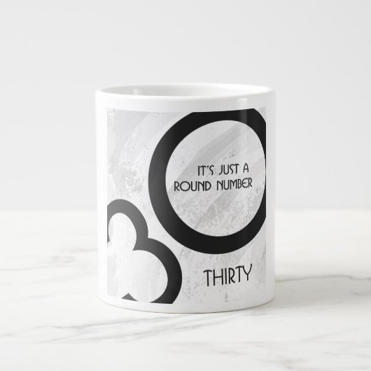 White 30 decade Birthday Extra Grote Mok (Voorkant)