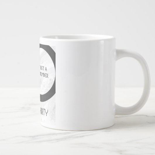 White 30 decade Birthday Extra Grote Mok (Rechts)