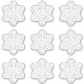 White 3-d Snowflakes Sticker (Voorkant)