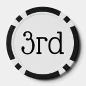 White 3rd Third Place Winner Award Poker Chips (Achterkant)
