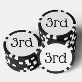 White 3rd Third Place Winner Award Poker Chips (Opstapeling)
