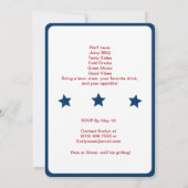 White 4 juillet Hamburger Barbecue Invitation (Dos)