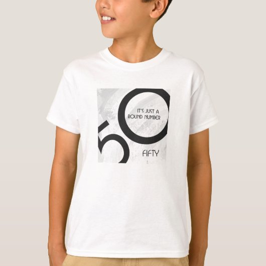 White 50 decade Birthdday T-shirt (Voorkant)