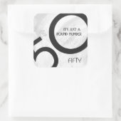White 50 decade Birthdday Vierkante Sticker (Tas)