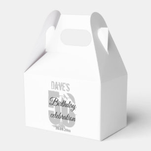 White 50th Any Age Birthday Party Custom Bedankdoosjes