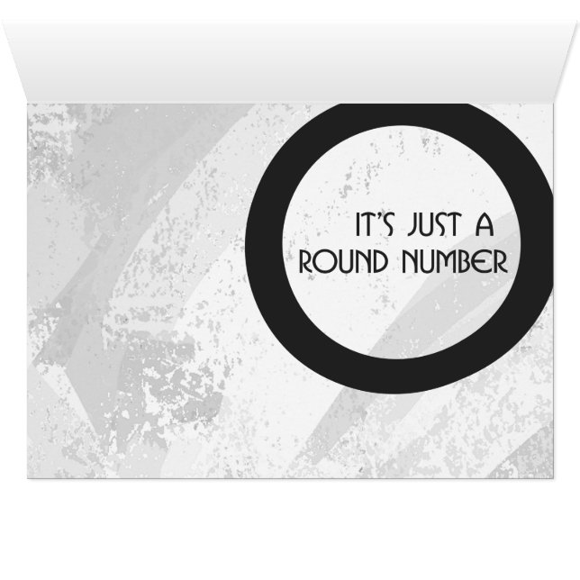 White 70 Decade Birthday (Binenzijde Horizontaal (Onderkant))