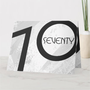 White 70 Decade Birthday Kaart