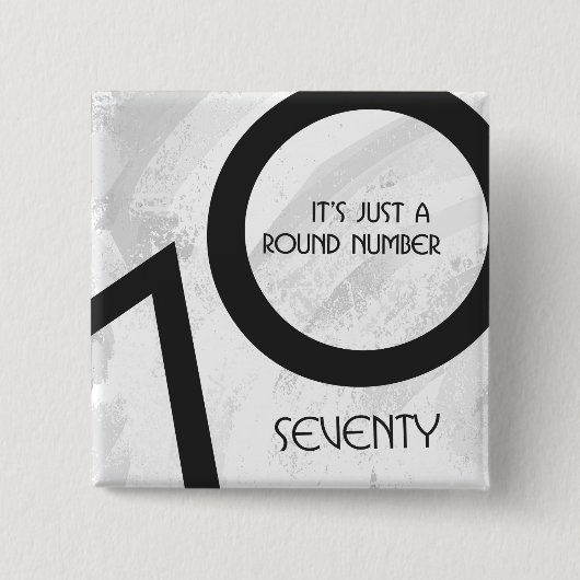 White 70 Decade Birthday Vierkante Button 5,1 Cm (Voorkant)