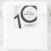 White 70 Decade Birthday Vierkante Sticker (Tas)