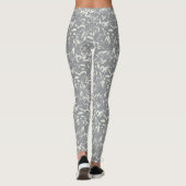 White Abstract On Grey Leggings (Dos)
