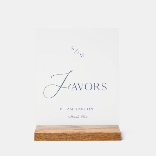 White Acrylic “Favors” Sign (Recto)