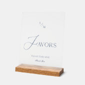 White Acrylic “Favors” Sign  Acryl Bord (Hoek)