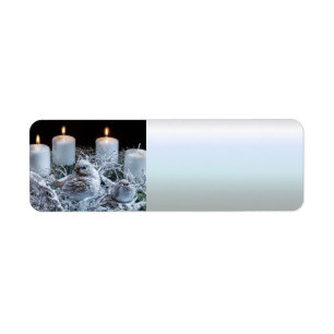 White Advent Wreath Etiket