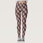 White Afghan Hound Leggings (Voorkant)
