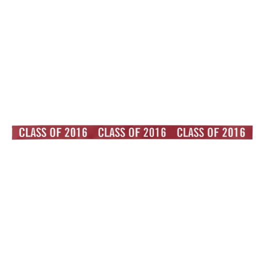 White Afstuderen Class of 2016 Typography Maroon Lint (Voorkant)