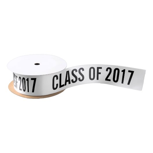 White Afstuderen Class of 2017 Typography Black Lint (Spoel)
