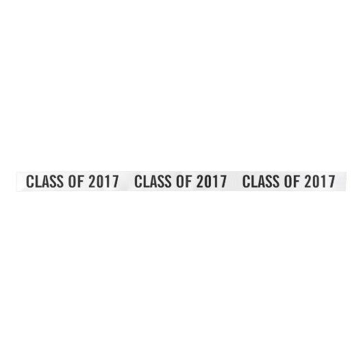 White Afstuderen Class of 2017 Typography Black Lint (Voorkant)