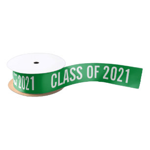 White Afstuderen Class of 2021 Typography Green Lint