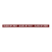 White Afstuderen Class of 2022 Typography Maroon Lint (Voorkant)