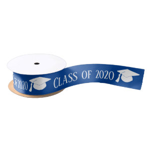 White Afstuderen Pet   Klasse 2020 Navy Blue Lint